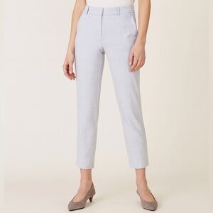Club Monaco Soft Light Blue Cropped Textured Ankle Pants